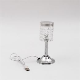 1pc Crystal Atmosphere Desk Lamp; USB Plug Decorative Table Lamp; Bedroom Living Room Party Dinner Decor; Kids Gift Night Light