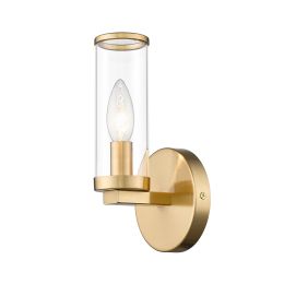 1-light modern gold bathroom  vanity light; indoor wall sconces with glass shade up and down wall Mount Light Fixtures