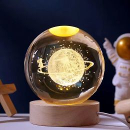 1pc Creative Crystal Ball Decoration; Desktop Night Light; Bedroom Night Light Valentine's Day Gifts Birthday Gifts (Type: Star Walk)