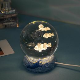 Stars And Seas; Ocean Series Crystal Ball Ornaments; Night Lights; Bedroom Desktop Decorations; Creative Birthday Gifts (Type: Colorful Clownfish)