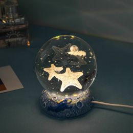 Stars And Seas; Ocean Series Crystal Ball Ornaments; Night Lights; Bedroom Desktop Decorations; Creative Birthday Gifts (Type: Cute Starfish)