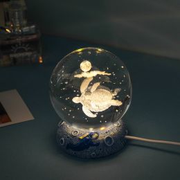 Stars And Seas; Ocean Series Crystal Ball Ornaments; Night Lights; Bedroom Desktop Decorations; Creative Birthday Gifts (Type: Lazy Sea Turtle)