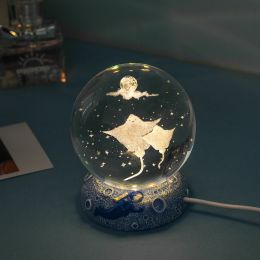 Stars And Seas; Ocean Series Crystal Ball Ornaments; Night Lights; Bedroom Desktop Decorations; Creative Birthday Gifts (Type: Mysterious Devil Fish)