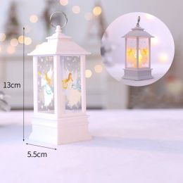 1pc Christmas Lantern Decoration; Vintage Style Hanging Electric Candle Oil Lamp; Christmas Ornaments For Tables & Desks; Holiday Home Decor (Style: White Angel)