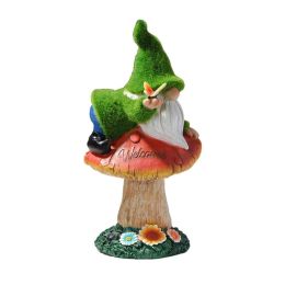 Gnome Night Solar Light Flower Decor Dimming Built-in Photoreceptor System Automatic Garden Decoration Fairy Desk Solar Light (Type: D)
