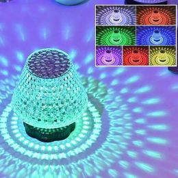 Diamond Crystal Lamp Table Light USB Touch Sensor Bar Table Lamp Dimming Beside Lamp LED Night Light For Restaurant Wedding (Colors: 16)